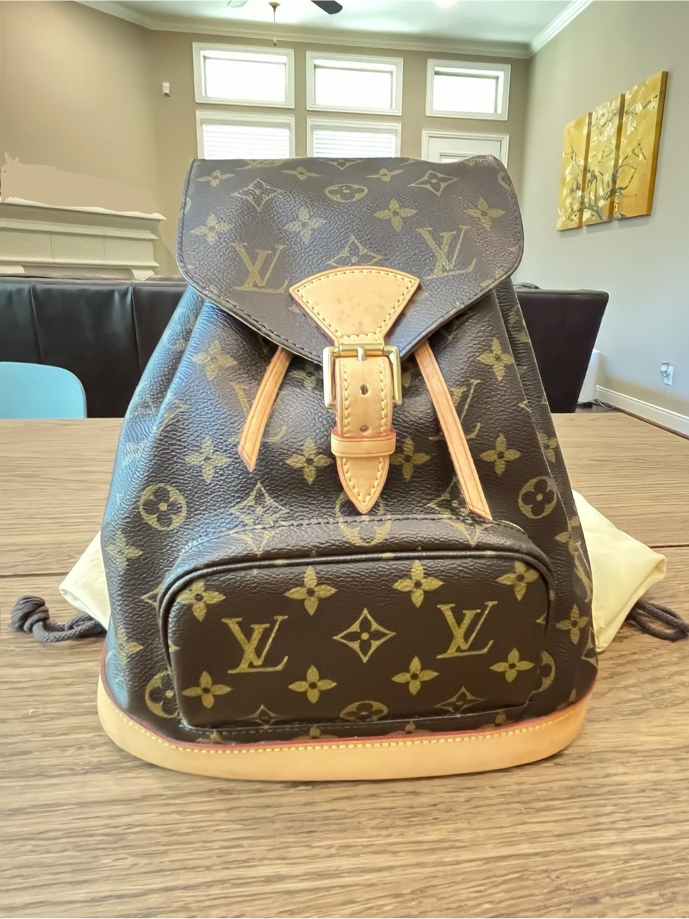 Authentic Vintage Louis Vuitton Montsouris MM Backpack Monogram Canvas M51136